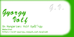 gyorgy volf business card